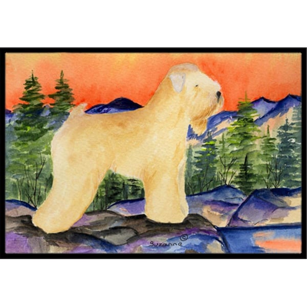 Beyondbasketball Wheaten Terrier Soft Coated Indoor Or Outdoor Doormat 24 x 36 in. BE3393428 - main